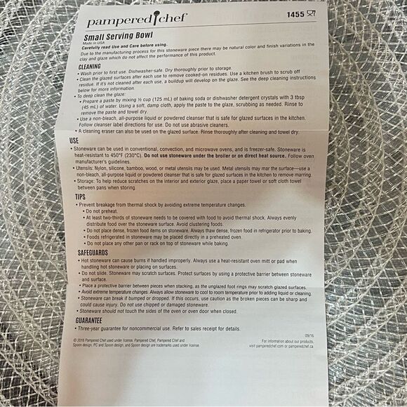 Pampered Chef Graystone Small Serving Bowls Set of 2 #1456 NWT - Picture 5 of 6